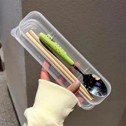 Soup Spoon Multicolor Crocodile Cute Kitchen Accessories Wooden Chopsticks Portable Long Handle Creative Kitchen Supplies