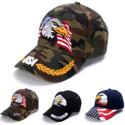 New Men's Animal Baseball Cap Patriotic Bald Eagle and American Flag Snapback Caps For Women USA 3D Embroidery Farm Trucker Hats