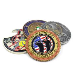 Factory gold, silver, brass coins, zinc alloy, metal challenge coins, customized design of 3D2d enamel military coins