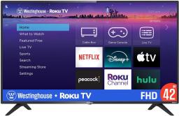 Roku TV - 42 Inch Smart TV, 1080P LED Full HD TV with Wi-Fi Connectivity and Mobile App, Flat Screen TV Compatible with Apple