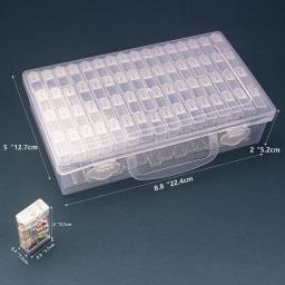 A Pcs of 64 Slots Organizer Box Diamond Painting Beads Charms Jewelry Accessories Storage Box Set Container Art Supplies