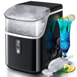 Nugget Ice Maker with Soft Chewable Pellet Ice, Pebble Portable Ice Machine, 36Lbs/24H, Self-Cleaning, Sonic Ice Make