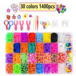 1Set Loom Rubber Bands Bracelet Making Refill Tool Set Kit for Kids DIY Craft Jewelry Making Supplies Materials Girls Boys Gift