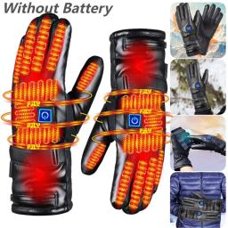 Rechargeable Heated Gloves 3 Temperature Levels Waterproof Electric Winter Gloves Hand Warmer for Outdoor Motorcycle Ski Cycling