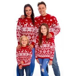 Xmas Pyjamas Family Mom and Daughter Matching Clothes Cotton Sweater Merry Christmas Print Matching Christmas Outfits for Family