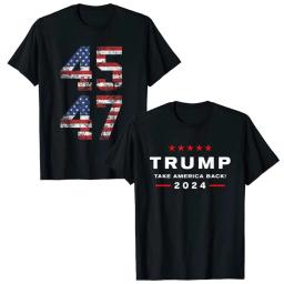 45 47 Donald Trump 2024 Take America Back Election - The Return T-Shirt Funny Pro-Trump Fans Tee Tops 4th of July Costume Gifts