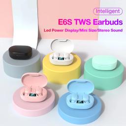 Wireless Earbuds Bluetooth Headphones 15 Hrs Playtime with LED Display Charging Box Deep Bass Stereo Ear Buds with Mic Mini Size