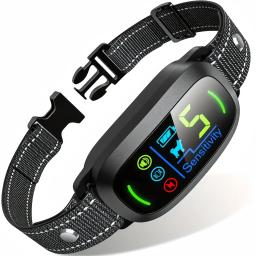 Advanced Smart Anti-Barking Dog Collar - Rechargeable, 5-Mode Training (Beep, Vibration, Shock) - Humane & Effective for Large,