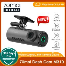 2024 New 70mai Dash Cam M310 New 1296P Night Vision F2.0 Aperture 70mai M310 Car DVR 24H Parking Monitor WIFI & App Control