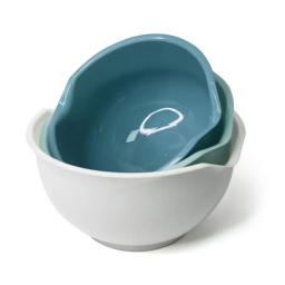 3Pcs Mixing Nesting Plastic Mixing Bowl Set  Salad Serving Bowl Kitchen Fruits Vegetables Food Snacks Basins