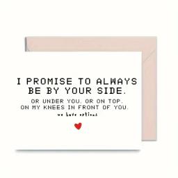 1 PC  1pc Love Romantic Greeting Card For Him For Her On The Anniversary For Valentines Day Your Side Or Under, Or On Top Bedroo