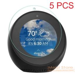 5PCS Tempered Glass  For Echo Spot Smart Speaker Alarm Clock Protection LCD Full Screen Protector Cover Protective Film