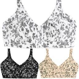 Wireless Bra For Women's Bras Cotton Comfortable Underwear Full-Coverage Bra Push Up Lingerie