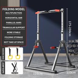 Folding Horizontal Bar Multi-functional Indoor Home Courtyard Steel Pipe Telescopic Pull-up Without Punching Fitness Rack