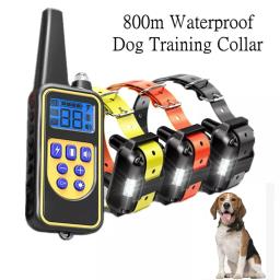 Electric Dog Training Collar Waterproof Dog Bark Collar Pet With Remote Control Rechargeable Anti Barking Device All Breed Dogs