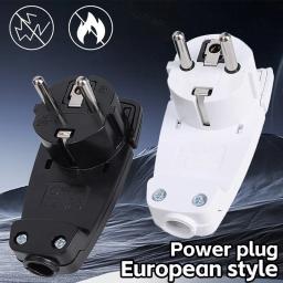 European Earthing Contact Angle Plug Flat for Home Electeic Socket Euro Connector Ultra Thin Hidden Ultra-thin Concealed Adapter