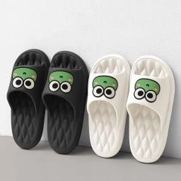 Summer Beach Slides Bathroom Anti Slip Slipper Non-Slip Home Flip Flops Cartoon Frog Soft Sandals