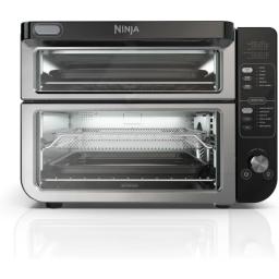 12-in-1 Double Oven with FlexDoor, FlavorSeal & Smart Finish, Rapid Top Convection and Air Fry Bottom , Bake,Toast, Air Fry