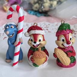 1Piece  6-7cm Disney Ceramic Ornament Chichiti Christmas Mouse Ice and Snow Odyssey Olaf Ornament Toy