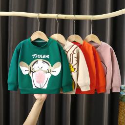 Tigger Disney Children Sweater Thin Sweatshirt Long Sleeve Crewneck Hoodies Pullover Spring Clothing Kids Tops Cartoon Winnie