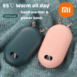 Xiaomi Hand Warmer 2In1 Pocket Power Banks 10000mAh Battery Temperature Display & Adjustable Portable Travel Christmas Gift New