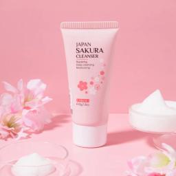 Sakura Cleanser Rich Foam Deep Clean Remove Grease Improve Oily Face Wash Cream Gentle Moisturizing Remove Blackhead Cleanser