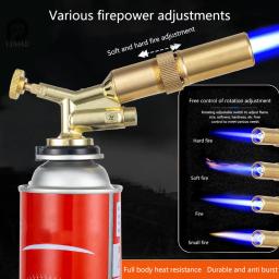 Portable Welding Gas Torch Flame Gun Butane Burner Outdoor Camping BBQ Lighter Flamethrower Kitchen Supplies Welding Equipment