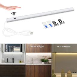 LED Light Bar Kitchen Bedroom Night Light Hand Scan Motion Sensor Lights Wireless USB Under Cabinet Light 5V 3 Color Temperature