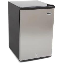 Whynter CUF-210SS Mini, 2.1 Cubic Foot Energy Star Rated Small Upright Freezer with Lock, Stainless Steel, Black