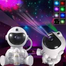 Galaxy Star Projector LED Night Light Starry Sky Astronaut Porjectors Lamp For Decoration Bedroom Home Decorative Children Gifts