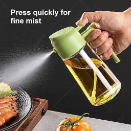 470ml Kitchen Oil Sprayer Bottle Glass Olive Oil Dispenser  Oil Jar Cruet Anti-leakage Spray Oil Bottle BBQ Baking Cooking