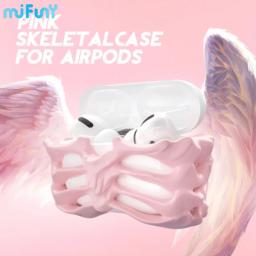 MiFuny Original Skeleton Airpods Case Cover Decoration Openwork Design Resin Protective Case Earphone Accessories Y2K Gift