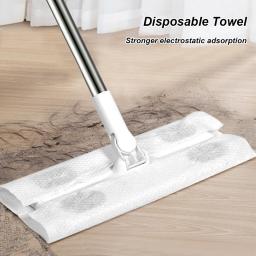 360 Degree Rotation Dry & Wet Flat Mops with Disposable Mop Pad Household Cleaning Mop for Hardwood Laminate Tile Floor Cleaning