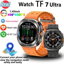 For Samsung Galaxy Watch 7 Ultra Men Smart Watch AMOLED Raise Hand Bright Screen Bluetooth Call GPS Sports Track SmartWatch 2024