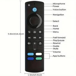 Replacement Bluetooth Voice Remote Control for Fire TV Stick 4K Max 3rd Gen Stick Lite Cube Smart TV Controller Works with Alexa