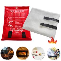 1/1.2/1.5/2M Safety Fire Blanket Fiberglass Emergency Survival Fire Shelter Extinguisher Flame Retardant Protection For Kitchen