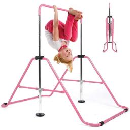 Indoor Gym Adjustable Height Gymnastic Horizontal Bars Junior Training Bar Children Folding Training Bars For Kids