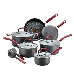 Hard Anodized Nonstick Cookware Set 12 Piece Oven Broiler Safe Heat Mastery System Thermo Spot Indicator Durable Titanium