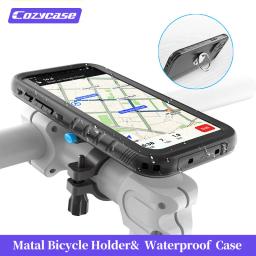 Cozycase 3 in 1 for Bike Mount iPhone 14 13 12 11 Pro Max Motorcycle Bicycle Phone Holder Aluminum Bike  Mount  Waterproof Case