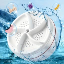 Mini Washing Machine USB Rotating Turbine Portable Washing Machine For Socks Underwear Wash Dishes For Travel Home Business Trip