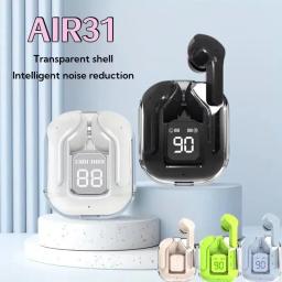 Original T2 Wireless Bluetooth Earphone Transparent HIFI Headphones LED Power Digital Display Stereo Sound Earphones for Xiaomi