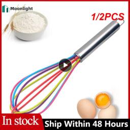 1/2PCS Fun To Use Kitchen Gadget Colorful 10 Inch Whisk Easy To Clean Cooking Utensil Versatile Durable Whisk Ergonomic Design