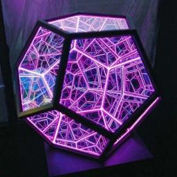 Fantasy Geometry Space LED Art Lamp Infinity Dodecaedron Creative Color RGB Art Light Christmas Decor Night Light Birthday Gifts