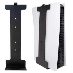 New Wall Mount for PS5 Disc&Digital Storage Bracket, Metal Vertical Hanging on Wall Space Saver Stand Easy to Install Black