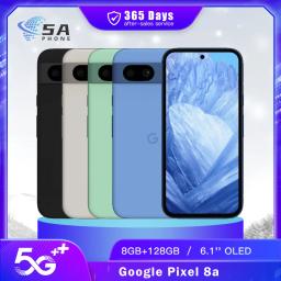 Original Google Pixel 8a 5G Mobile Phone 8GB+128GB NFC 120Hz OLED 6.1'' Display 64MP+13MP Tensor G3 Nona-Core Andriod SmartPhone