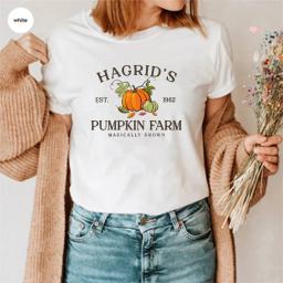 Hagrid's Pumpkin Patch T-shirt Fall Halloween Shirt Thanksgiving 2024 Tee Halloween Shirts Magic Shirts Book Lover Gifts