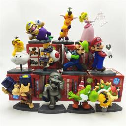 11pcs/set Super Mario with Box Action Figures Model Toys for Christmas Gift