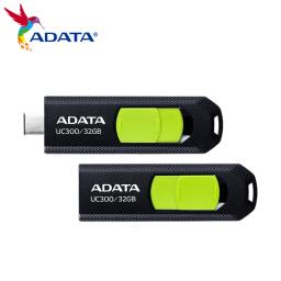 ADATA USB 3.2 Type-C Pen Drive UC300 Storage 32GB 64GB 128GB 256GB Original Flash Memory 100MB/S Gen1 Jumpdrive for PC Phone