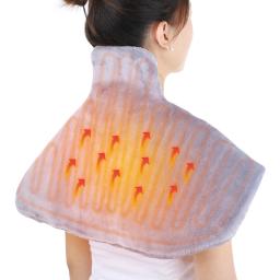 Electric Shoulder Neck Heating Shawl Pad Hot Compress Warm Heated Waistcoat LCD Controller Fatigue Relax 3 Level Temperature