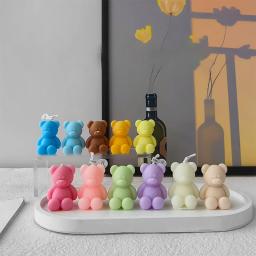 1PC Scented Candles Cute Bear Aromatherapy Candles Home Decoration Soy Wax Scented Candles For Decoration Birthday Decoration